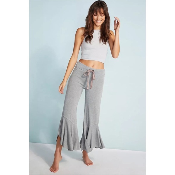 Anthropologie Free People Movement Gray Sweet Flow Pants Small - Picture 1 of 13